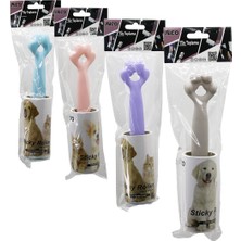 İbico Ibico İ21-087 Pratik Tüy Toplayıcı Rulo Bant 60 Yaprak Bandı Poşetli Pet Shop Pati Saplı Yapışkanlı - 12'li Paket