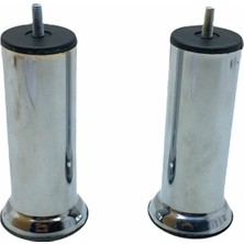 KRT Ibico Tombul Koltuk Baza Ayak 15CM 90-1014-2-01 M8 Ince Vidalı Krom - 10'li Paket