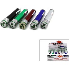 İtalyano Italyano Gold-Police GP-001 Laser ve LED Light 3in1 Başlı Renkli Lazer Anahtarlık Kancalı - 24'li Paket