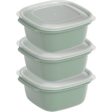 Dünya DP-31273-999 Easy Keep Saklama Kabı 3 Adet 2200ML Kare Şeffaf Kapak Renkli Plastik - 12'li Paket