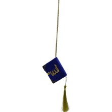 KRT Ibico Kuran ( Kadife ve Allah Lafzı Yazılı Kaplı ) 4.5X5CM Mini Püsküllü Askı Ipli C.c - 10'li Paket