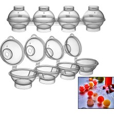 Plastlife KP-152 Küre Buz Kalıp Sızdırmaz Plastik Buzluk 4'lu Top - 48'li Paket