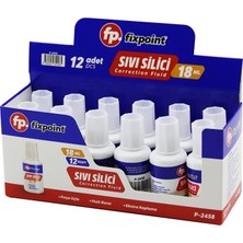 Fixpoint P-2458 Sıvı Daksil ve Silici 18ML Fırça Uçlu Hızlı Kuruma Solvent Içerir Ekstra Kaplama - 12'li Paket