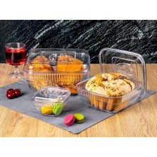 Cenoa Crystal Ware F-406 Saklama Kabı 350ML 3400ML 5150-5250ML 1400 3 Adet Set Kare Mika - 12'li Paket