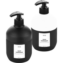 Qlux Ideas Qlux C-00519 No-05 Cool Cam Sıvı Sabunluk 425ML Siyah Beyaz - 12'li Paket