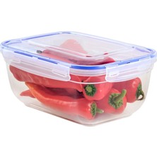 Dünya DP-30115-102 Saklama Kabı 4000ML Beyaz Şeffaf Contalı Sızdırmaz Dikdörtgen - 12'li Paket