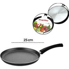 Papilla Ragnar 25CM BRKT-739361 Granit Krep Tava Tek Saplı Dış Kırçıl Crepier Pan - 12'li Paket