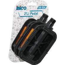 İbico Ibico İ18-024 Bisiklet Pedalı Küçük 8.7x6.5cm 2 Adet Yan Reflektörlü Tüm Bisikletlere Uyumlu - 10'li Paket
