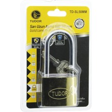 Tudor TD-SL50MM Asma Kilit Sarı Vakumlu Uzun Kancalı - 12'li Paket