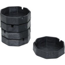 KRT Ibico Küllük Çap: 9.5cm Derinlik: 2.3cm 8 Gen Plastik Mat Siyah - 10'li Paket