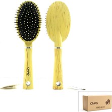 Onas ONS-831 Fön ve Saç Fırçası ve Tarak Oval Plastik Bambu Ahşap Renk - 12'li Paket