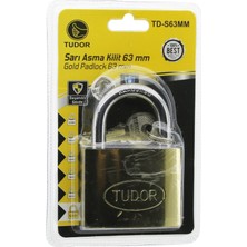 Tudor TD-S63MM Asma Kilit Sarı Vakumlu Kısa Kancalı - 12'li Paket