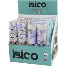İbico Ibico İ21-044 Pratik Tüy Toplayıcı Rulo Bant 60 Yaprak Saplı Bandı Standlı Pet Shop Yapışkanlı - 24'li Paket
