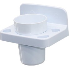 Qlux Ideas Qlux L-00646 Diş Fırçalık D.gen: 8X12CM Bardaklı + 4-Fırçalık Beyaz Abs Plastik Yapışkanlı Montaj - 24'li Paket