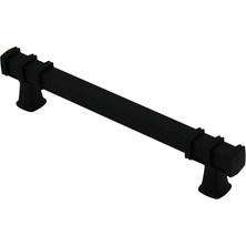 KRT İBİCO-962 Çekmece Kulp 12.8cm Kare Kulp Siyah Yüzük Siyah - 10'li Paket