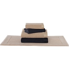 Soft cotton created by gökhan Lord Havlu ve Loft Paspas Bej Set