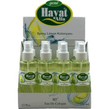 Hayat Kolonya 150CC Sprey Limon - 12'li Paket