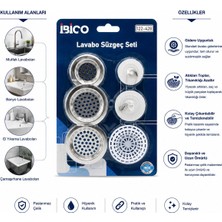 İbico Ibico İ22-428 Lavabo Süzgeç ve Tıpa Seti 6 Adet 2AD-PLASTİK Tıpa 3AD-METAL + 1AD-PLASTİK Süzgeç - 12'li Paket