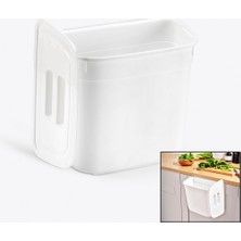 DÜNYA-07110-101 Askılı Kova ve Dolap Düzenleyici 178X278X233MM 7lt Kapaklı Kar Beyaz - 12'li Paket
