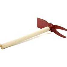 KRT İBİCO-055 K13-056 Çapa Çatallı 6X10CM Ahşap Saplı 45CM Geniş Ağızlı 7X10.5CM 2in1 Metal - 12'li Paket