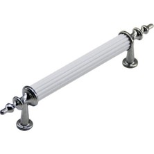 KRT İBİCO-959 Boru Kulp 9.6cm Krom Zirve Beyaz - 10'li Paket