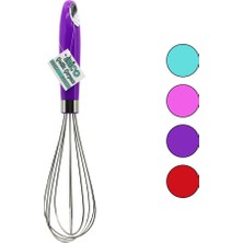İbico Ibico İ22-065 Çelik Metal Çırpıcı 30CM Çırpıcı: 16CM + Sap: 14CM Renkli Plastik Saplı - 12'li Paket