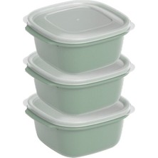 Dünya DP-31272-999 Easy Keep Saklama Kabı 3 Adet 1000ML Kare Şeffaf Kapak Renkli Plastik - 12'li Paket