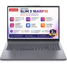 Lenovo Ideapad Slim 3 16ARP10 Amd Ryzen 7 170 16GB 512GB SSD 16" Wuxga (1920X1200) IPS Panel Freedos Taşınabilir Bilgisayar 83K80085TR