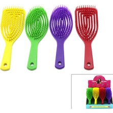 I Love My Hair Saç Fırçası ve Tarak 3 Boyutlu Renkli Plastik - 24'li Paket