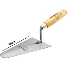 DMAX-4770 Ahşap Saplı Çelik Sıva Mala 18CM - 12'li Paket