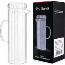 Barotti DMR-9794 Cam Sürahi ve Borosilikat 1200ML Cam Kapaklı - 12'li Paket