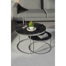 Reyo Falez Orta Sehpa Ikili Gümüş Lux Special Bendir