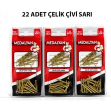 Medalyan Dl-71 Çelik Çivi 3X30 22 Adet Sarı - 12'li Paket