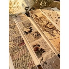 CATEKSSS Vintage Washi Tape Seti -4’lü Şerit Bant Seti- 6X100 cm - Bulletjournal- Scrapbooking