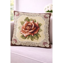 Carla Loren-17 Çift Yön Desen Goblen Dekoratif Yastık Kılıfı 45X45