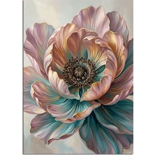 Tablomega Pastel Tonlarda Büyük Anemon Çiçeği Dekoratif Kanvas - Mdf Ahşap Tablo