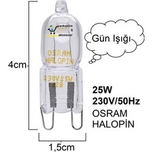 Silverline Esty Luno Ankastre Fırın 25W Lamba Iç Aydınlatma Lambası Işık Halojen Ampul 300°C Osram G9