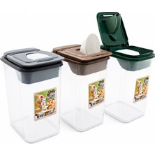 Qlux Ideas Qlux L-00993 Freshmax Erzak Kabı 2800ML No 3 Renkli Şeffaf Pls.kap - 18'li Paket