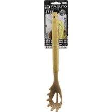 Pablito Home Pablıto Home PBT-207 30.7cm Silikon Ahşap Bambu Sap Makarna Servis Kaşık - 24'li Paket