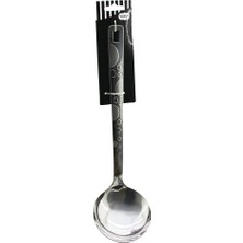 YAKUT-13444 Desenli 36CM Kepçe Çelik Metal - 12'li Paket