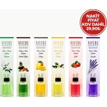 Niyebu Ortam ve Bambu Kokusu 50ML 3-Çubuklu Cam Şişe Mix Koku - 24'li Paket