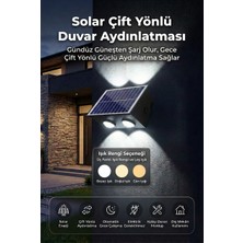 Saravita Solar LED Duvar Lambası Güneş Enerjili Otomatik Dış Mekân Bahçe Aydınlatma Armatürü