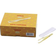 Taksun Tw-30 Metal Cımbız Gold Şeffaf Pvc Kılıflı - 60'li Paket