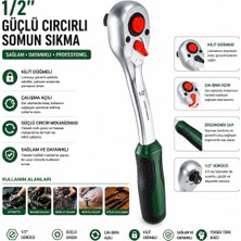 Bosch-1 600 A03 17V Cırcır ve Somun Sıkma Anahtar Kolu 1/2" 432 - 6'li Paket