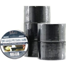 tp Buğz 6 Adet 48MMX20MT Siyah Çok Amaçlı Pvc Kanal Bandı Bant Su Geçirmez BX40