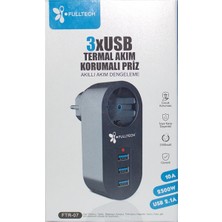 tp Buğz Akım Korumalı Tekli Priz - Akıllı Akım Dengeleme - 3xusb - Isıya Karşı Dayanıklı BX40