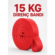ByKurt Direnç Bandı Fitness Egzersiz Lastiği Güç Antrenmanı Kırmızı 15 KG