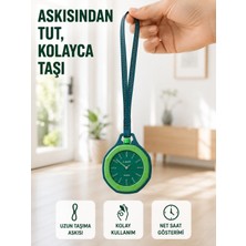 Anahtarlık ve Sırt Çantası Için Askılı Charm Ang Saat Yeşil