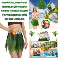 tp Buğz Tropikal Esintili Hawaii Yapraklı Parti Eteği Yetişkin Boy BX40