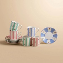 Karaca Flowerful 6 Kişilik Kahve Fincan Takımı 80 ml